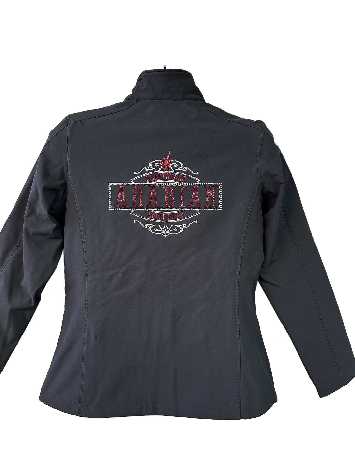 BLING BLACK JACKET WITH RED “ ARABIANS ” SILVER OUTLINE