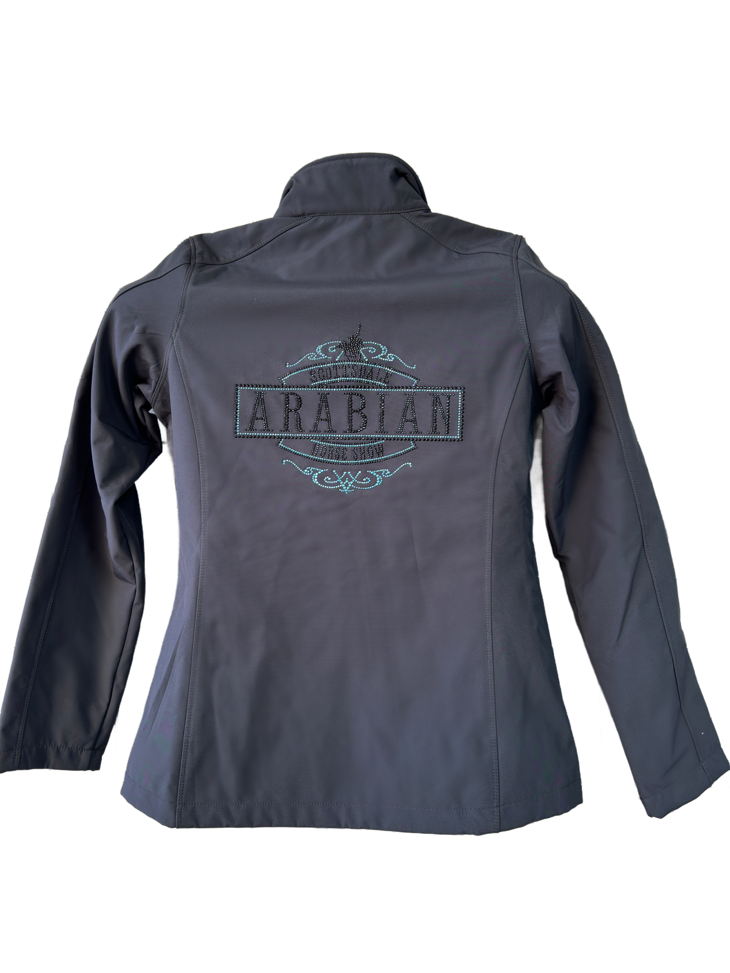 BLING GRAY JACKET WITH BLACK “ ARABIANS ” TEAL OUTLINE